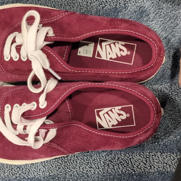 Vans Burgundy Suede Sneakers, Mens 9 Women's 10.5 - Picture 11 of 11